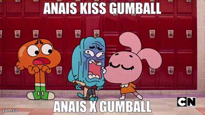 gumball darwin and anais|gumball and anais kiss.